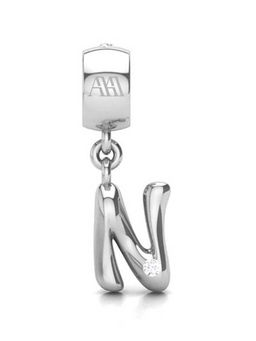 Praavy - 925 Sterling Silver Alphabet N Charm (P19C0435)