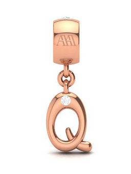 Praavy - 925 Sterling Silver Alphabet Q Charm (P19C0438)