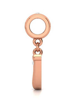 Praavy - 925 Sterling Silver Alphabet V Charm in Rose Gold (P19C0443)