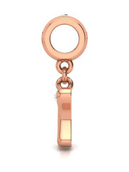 Praavy - 925 Sterling Silver Alphabet X Charm in Rose Gold (P19C0445)