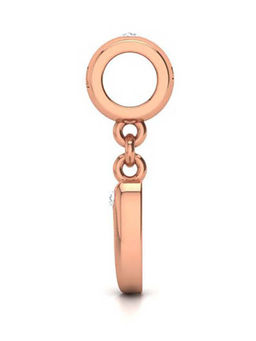 Praavy - 925 Sterling Silver Alphabet U Charm in Rose Gold (P19C0442)