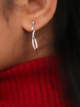 Praavy - 925 Sterling Silver Flawless Curves Earrings. (P19E0116)