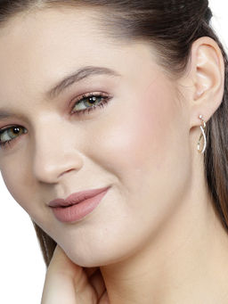 Praavy - 925 Sterling Silver Flawless Curves Earrings platted in Yellow Gold. (P19E0116)