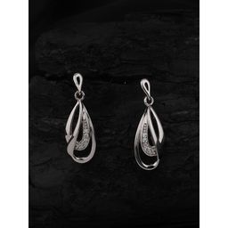 Praavy - 925 Sterling Silver The Glitzy Curve Earrings (P19E0156)