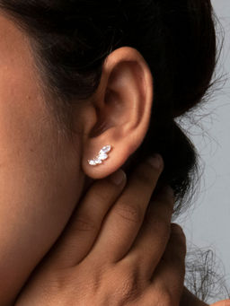 Praavy - 925 Sterling Silver Autumn Love Earrings In Roseold - P20E0059