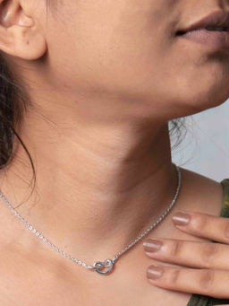 Praavy - 925 Sterling Silver Love Knot Necklace - P20N0004 (45)