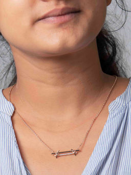 Praavy - 925 Sterling Silver Two Tie Necklace In Yellow Gold - P20N0008 (45)