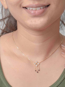 Praavy - 925 Sterling Silver Sacred Bond Of Love Necklace In Yellow Gold - P20N0035 (45)