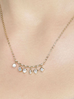 Praavy - 925 Sterling Silver Different Yet Similar Necklace In Gold - P20N0039 (45)