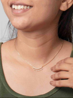 Praavy - 925 Sterling Silver One Who Makes Us Smile Necklace In Yellow Gold - P20N0042 (45)