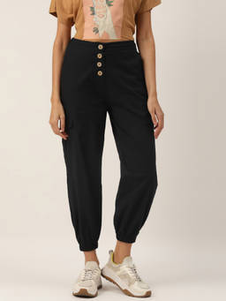 Trend Arrest - Black Cotton Cargos