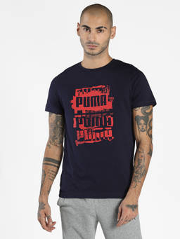 Puma - Graphic 9 Blue Mens T-Shirt