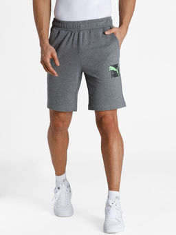 Puma - Mens Graphic 6 Mens Gray Casual Shorts