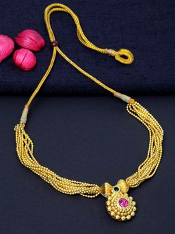 PANASH - Gold-Plated Purple Layered Necklace