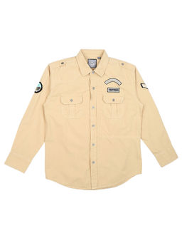 Palm Tree By Gini & Jony - Beige Solid Shirt