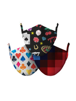 Whats Down - Party Night - Reusable, Washable Face Masks - Pack of 3