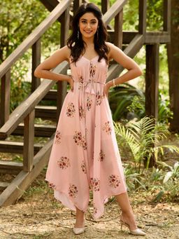 Pasha India - Carnation Pink Palazzo Jumpsuit