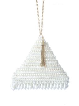 Adora By Ankita - Cream Perla Pyramid Bag