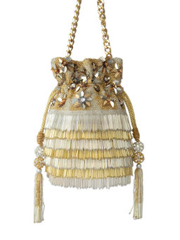 Adora By Ankita - Multi-Color Silver Flapper Bag