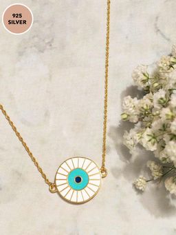 Pipa Bella by Nykaa Fashion - Gold-Toned Round Shaped Evil Eye Necklace