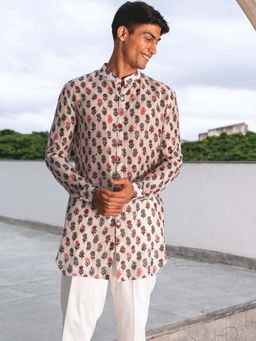 Project Bandi - Pearl Flora Cotton Shirt Kurta