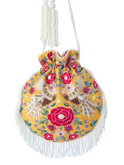 Adora By Ankita - Yellow Phoenix Flapper Bag