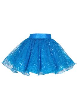 Pink Chick - Sequins Skirt -Pherozi Blue
