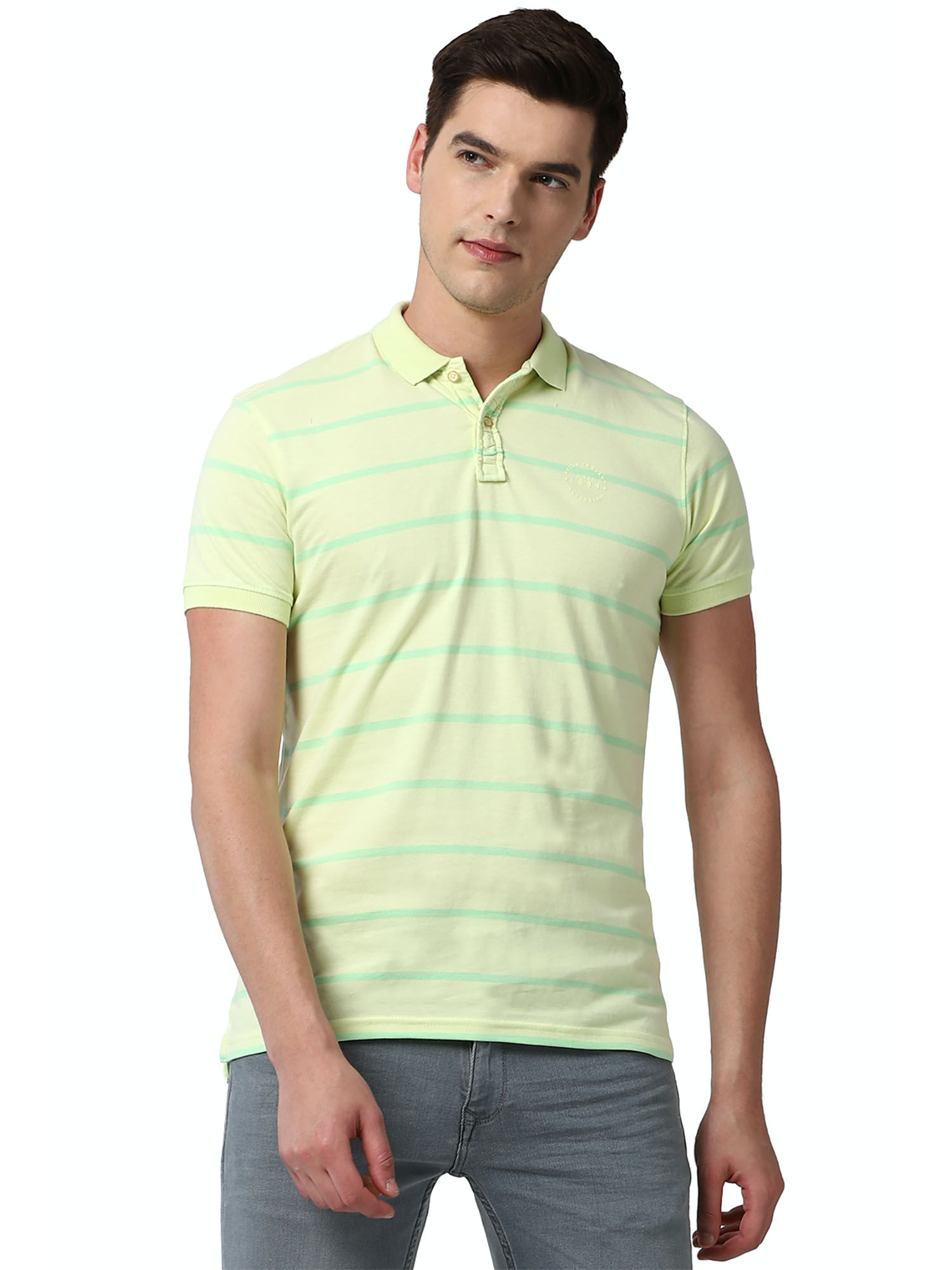 Peter England Yellow Polo T-Shirt (XL 