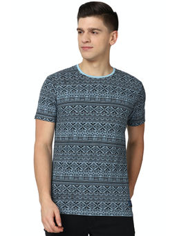 Peter England - Blue Crew Neck T Shirt