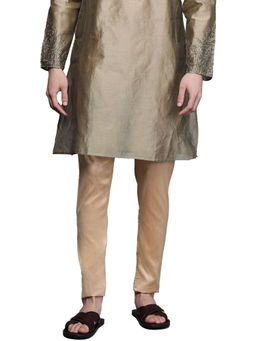 Manyavar - Fawn Art Silk Festive Pencil Fit Pyjama