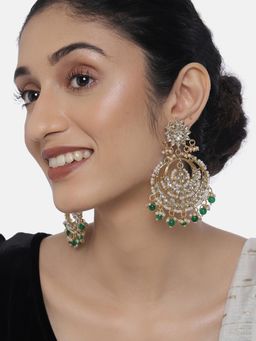 Peora - Green Brass Earrings-PF25E106G