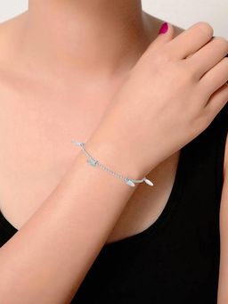 Peora - Silver Mixed Metal Bracelet-PF88B63S