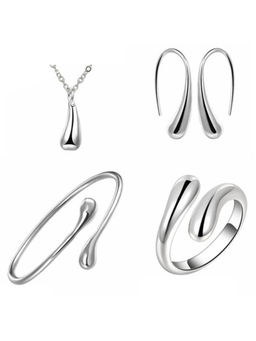 Peora - Stylish 925 Sterling Silver Plated Jewellery Set (Set of 4)-PX9PS01