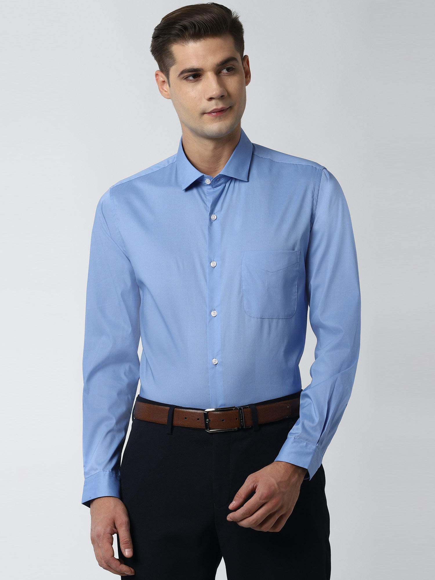 Blue Full Sleeves Formal Shirt 