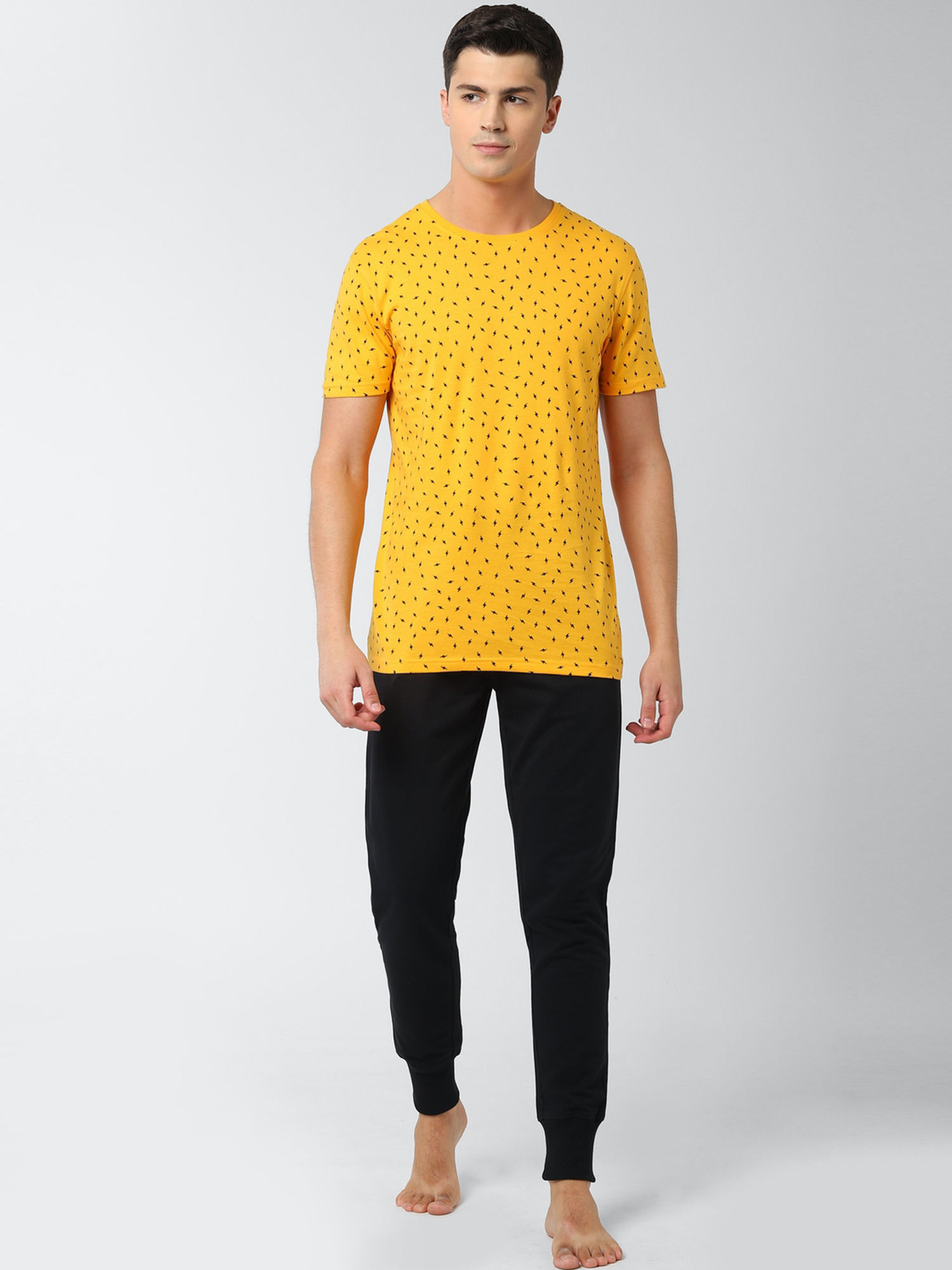 Buy Peter England Yellow Tshirt Joggers 