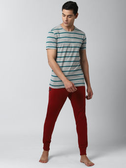 Peter England - Grey T-Shirt and Joggers (Set of 2)