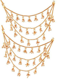 Peora - TraditionalGold Plated Hair Chain-PF37E2604FL