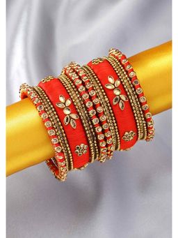 Peora - Traditional Silk Thread Matching Bangle Set-PF51B10R