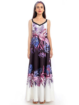 Gaya India - Multi-Color Floral Maxi Dress