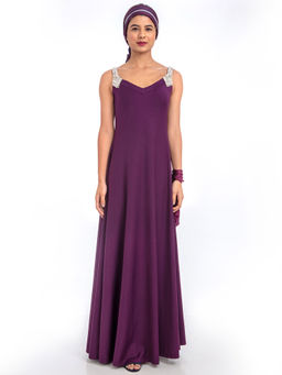 Gaya India - PLUM Solid Maxi Dress