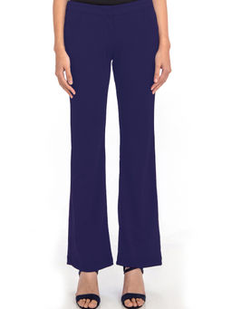 Gaya India - Navy Blue Solid Pants