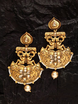 PANASH - Gold-Plated Contemporary Drop Earrings