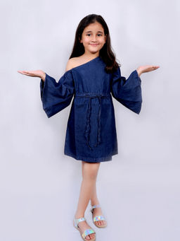 PICCOLO - Denim Off Shoulder Dress