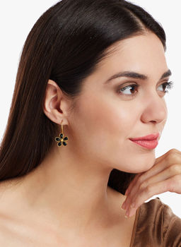 PANASH - Gold-Plated Floral Drop Earrings