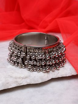 PANASH - Silver-Toned Handcrafted Oxidised Bracelet