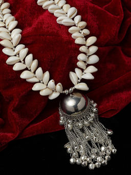 PANASH - Women Oxidised German Silver-Plated Handcrafted Seashell Necklace