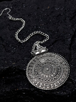 PANASH - Oxidized Silver-Plated Handcrafted Maang Tikka