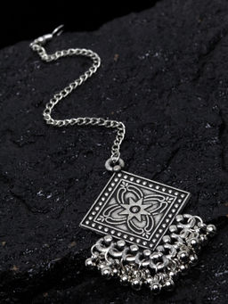 PANASH - Oxidized Silver-Plated Handcrafted Maang Tikka