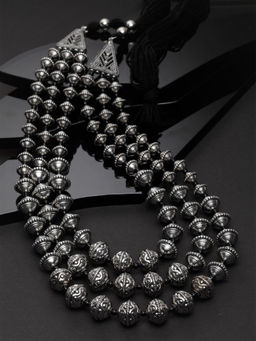 PANASH - Oxidised Silver-Plated Necklace