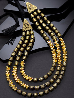 PANASH - Gold and Black Handcrafted Antique Necklace
